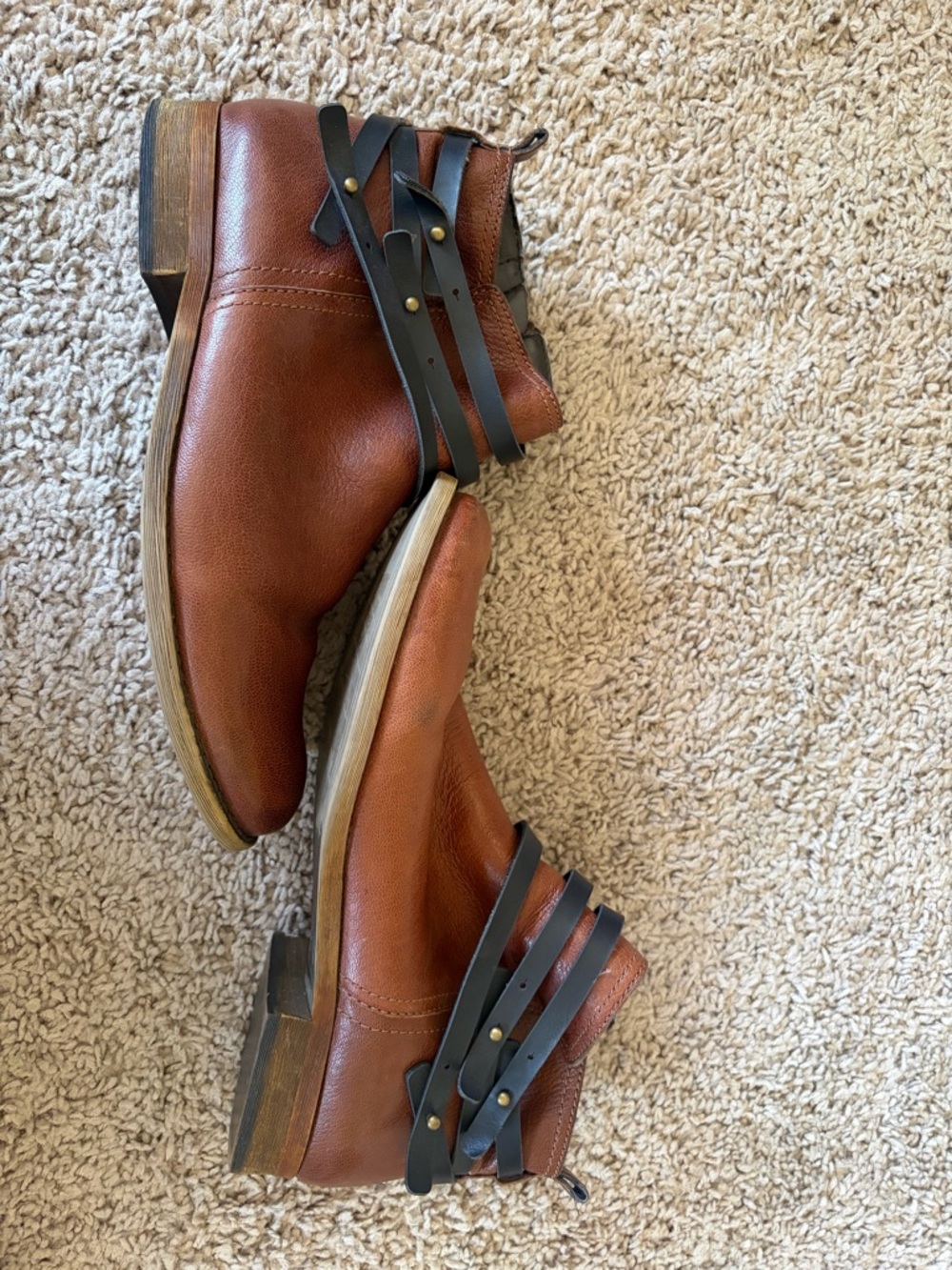 Franco Sarto Brown Leather Women’s Ankle Boots - Picture 10 of 10